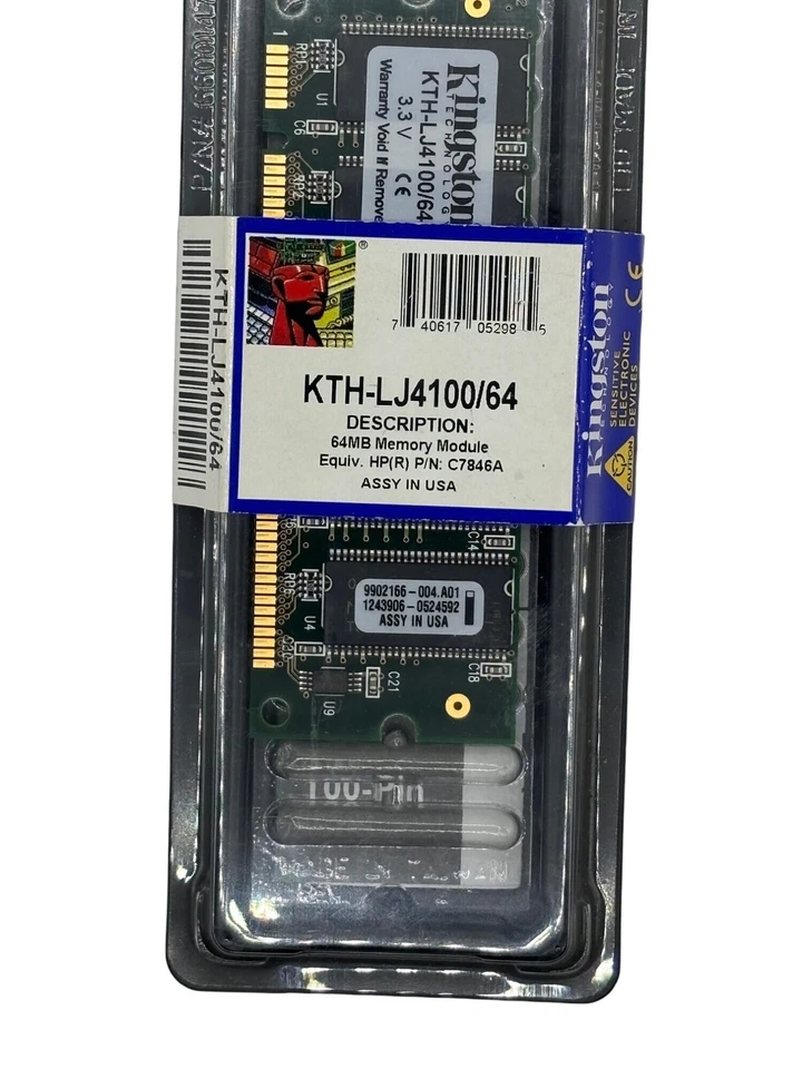 NEW NOS Kingston 64MB Memory Module KTH-LJ4100/64 Equivalent To HP 7846A - Image 3 of 4
