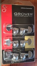 Grover 502C Rotogrip Locking 6 String Guitar Rotomatic Tuners 3 +3 Chrome Finish