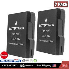 2-Pack Replacement Battery for Nikon EN-EL14 MH-24 Nikon D3100 DSLR Camera New