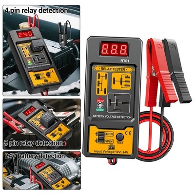 Car Relay Diagnostic Tester with Automatic Pin Detection and LED Status Display