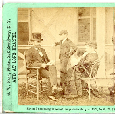 President Grant At His Cottage By The Sea, c.1872--G.W. Pach Stereoview U64