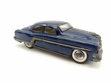 Vintage Minister Delux Tin Friction Sedan Car Blue Pontiac Style Japan 1950s 9  