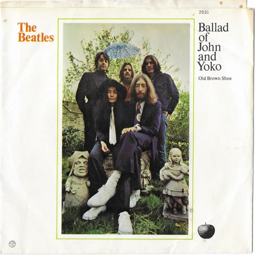 The Beatles Ballad Of John And Yoko Rare Apple Records Picture Sleeve ONLY 45