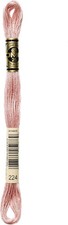 DMC Mouline Stranded Cotton Embroidery Thread 8m Skein - Light Shell Pink (224)