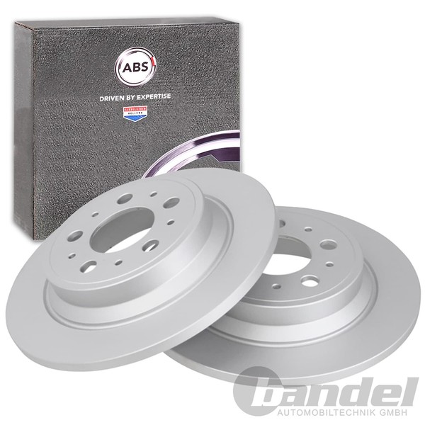 2X ABS Bremsscheiben 288Mm Voll Hinten Passend FüR Volvo S60 S70 S80 V70 XC70 |-image