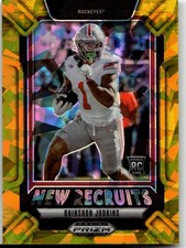 2025 Prizm Draft Picks New Recruits Quinshon Judkins #19 Gold Ice Prizm 