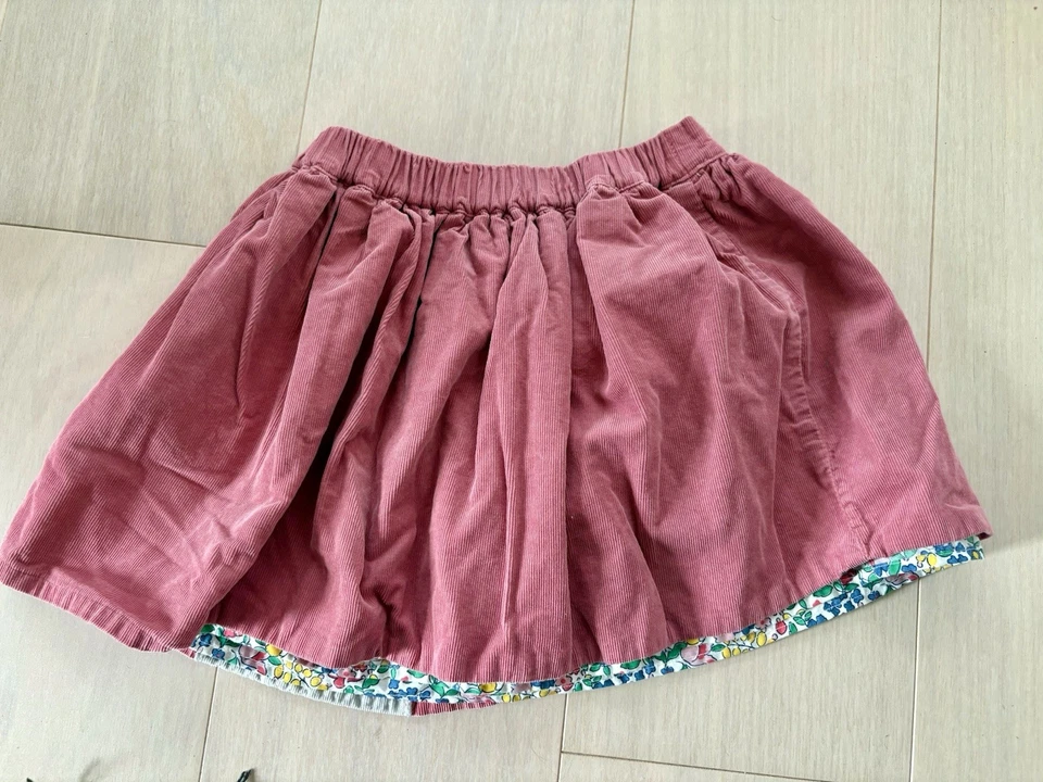 Mini Boden Girls 5-6Y Pink Corduroy Patchwork Bunny Rabbit Skirt Cotton - Image 3 of 3