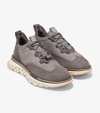 NIB Cole Haan 5.ZEROGRAND Wingtip Oxford Shoes Men's US 8 Wide Cement C36240