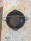 Vintage Griswold Cast Iron Patty Bowl Large Block Logo & Wire Bail Handle PN 871