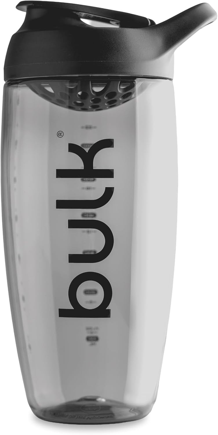 Bulk x Promixx Pursuit Ecozen Shaker Bottle | Black | 700ml | Eco-Friendly & Im