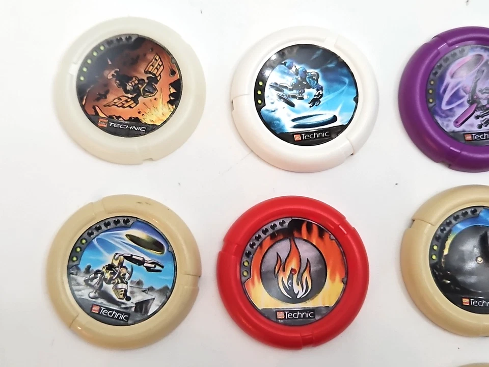 Lego Technic Throwbot Slizer Throwing Disc Lot - 14 Disks w/ Technic Logo - Image 2 of 4