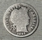 1893 S Barber Dime 10c San Francisco Mint Rare Nice Coin For An Album