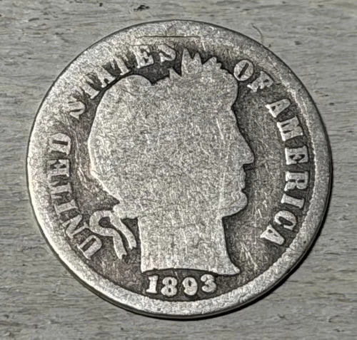 1893 S Barber Dime 10c San Francisco Mint Rare Nice Coin For An Album