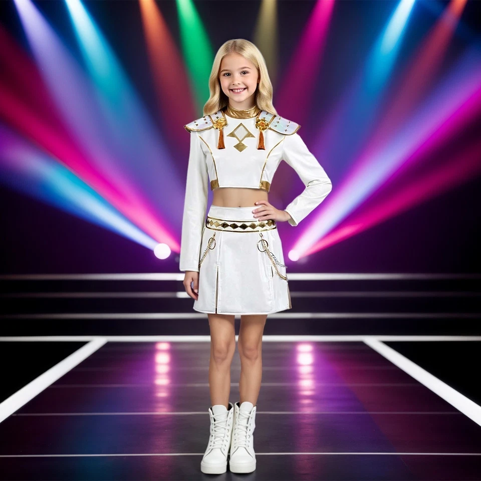 Niños Niñas KPop Cazadores de Demonios Zoey Disfraz Juego de Rol Conjunto de 3 Piezas Estilo C Foto 3 de 4