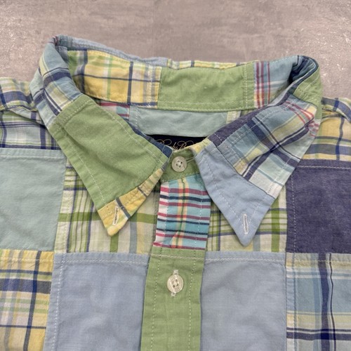 Brooks Brothers Camicia Uomo 2XL Multi Plaid Collo Madras Patchwork Pasqua Preppy - Foto 9 di 18