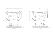 Front axle Brembo P 85 181 brake pad set, disc brake for Audi