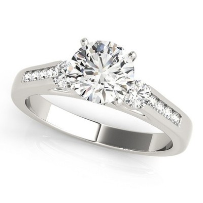 Sale! DE/VS 2,00 CT Lab Grown Rundschliff Diamant Trilogie Verlobungsring Platin