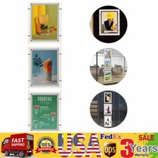3x A3 Real Estate Window Hanging Led Backlit Picture Frame Display Sign Holder