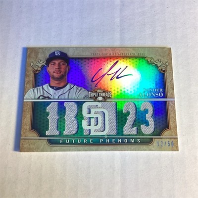 Topps Triple Threads Yonder Alonso #116 Emerald /50 Padres Auto Future Phenoms