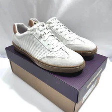 Johnston & Murphy McGuffey T-Toe White Full Grain Leather Men's White/Tan US 9M