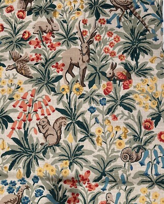 Lee Jofa  Fabric Burnham Wood 1.25+ Yards 100%Linen Floral England