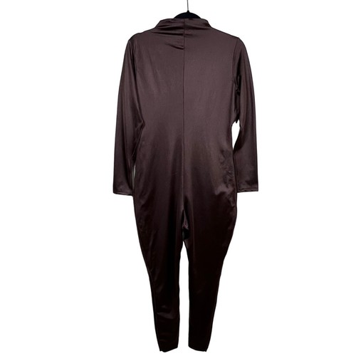 SKIMS All-In-One Shine Mock Neck Long Sleeve Jumpsuit Cocoa Womens 2X - Picture 4 of 12