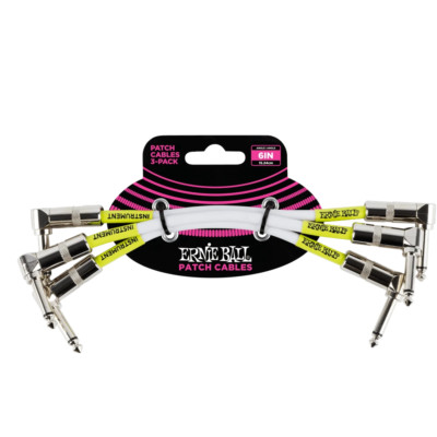 Ernie Ball 6'' Angle / Angle Patch Cable 3-Pack - P06051