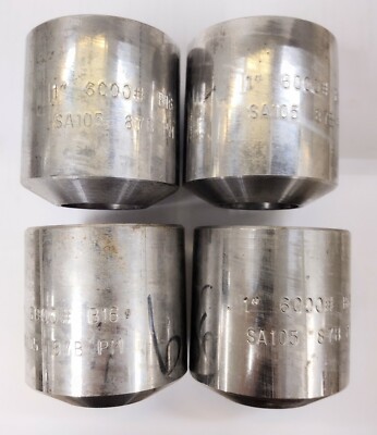 1'' NPT TO BEVEL WELD BOSS FITTING 6000LB B16 SA105 87B PM (LOT OF 4)