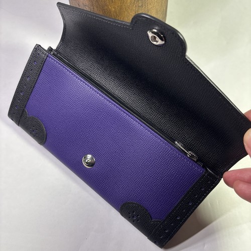 Longchamp Cavalcade Western Flap Wallet - Purple, Black & White, NIB Rare - Bild 3 von 15