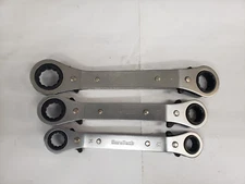 3PC DuraTech Double Offset Box End Reversible Ratcheting Wrench Set Metric