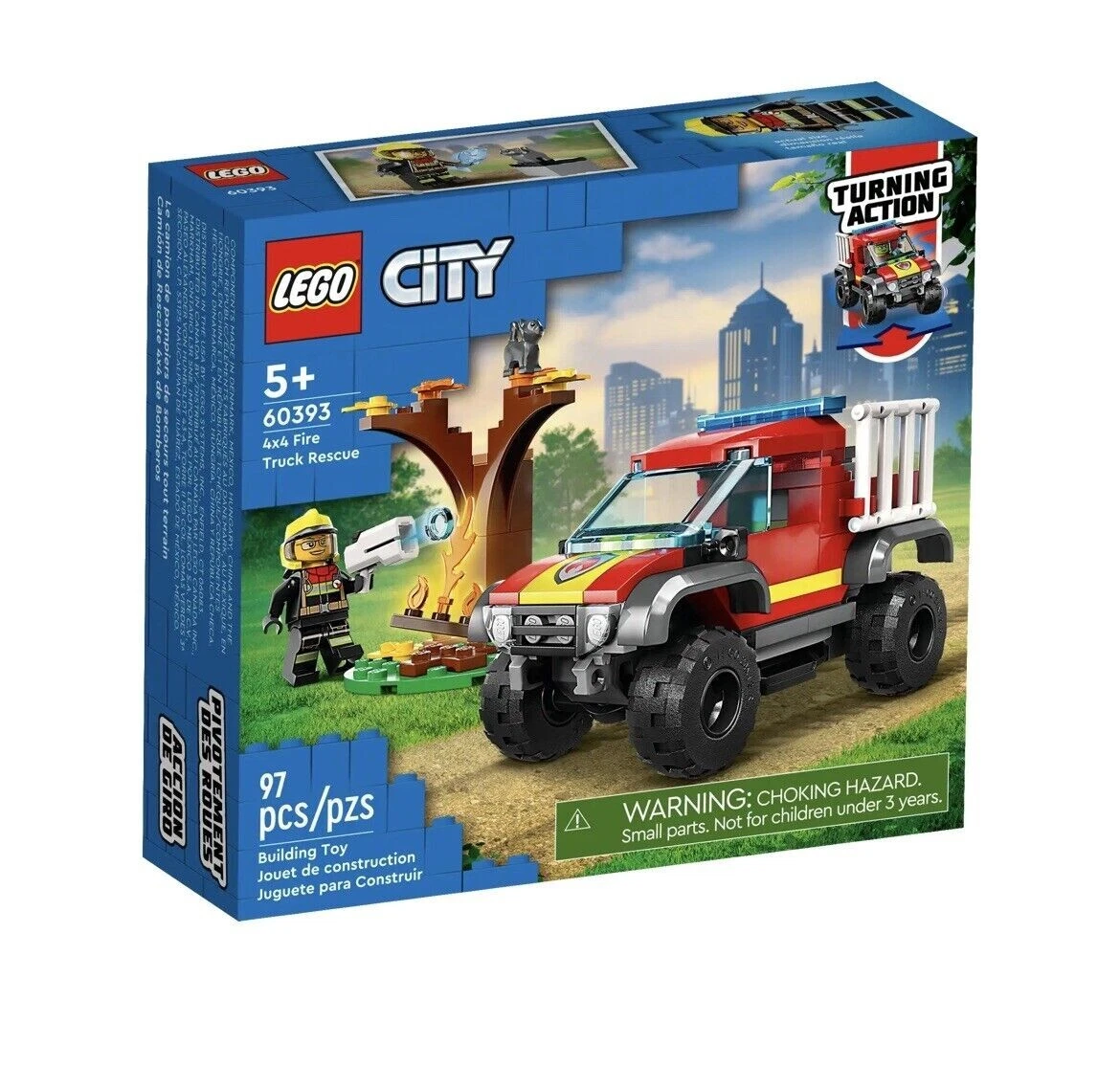 LEGO City 4x4 Fire Engine Rescue Truck Toy Set 60393 