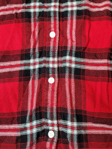 Old Navy Girls Top Kids Size XL 14 Red Black Plaid Button Down Long Sleeve Shirt - Picture 3 of 8