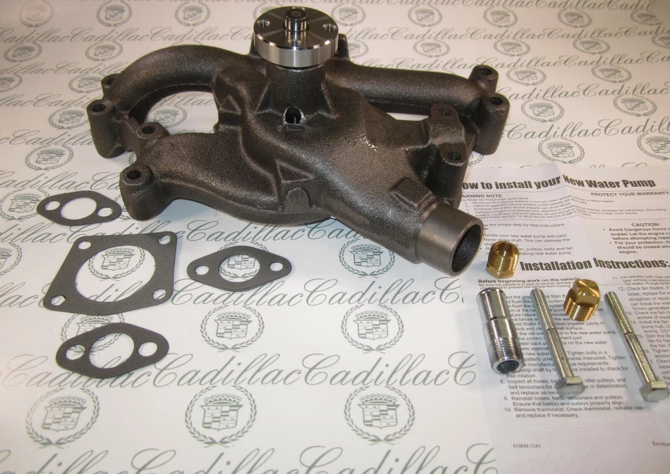 Bomba de agua Cadillac 1958-1962 | 365 390 V8 | Nueva con herrajes | Envío gratuito Foto 3 de 4