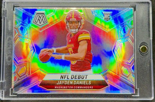 Jayden Daniels 2024 Panini Mosaic Gold Refractor Rookie Card #302