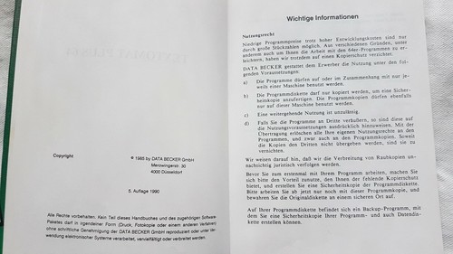 Software Textomat plus Textverarbeitung für Commodore 64 Data Becker ohne Disk. - Bild 2 von 5