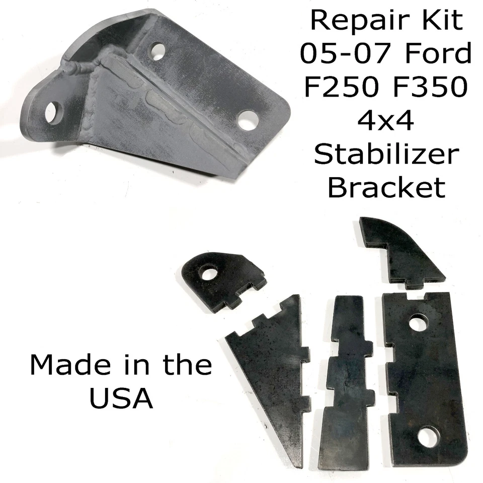 Steering Stabilizer Upper Mount Bracket 2005 2006 07 Ford F250 4X4 U WELD IT KIT - Image 3 of 4