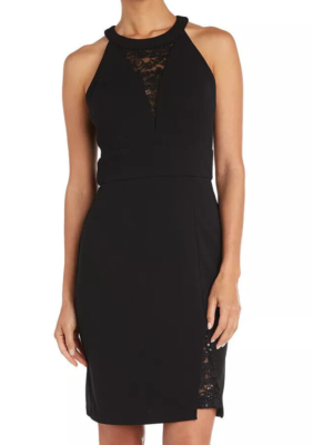 black jersey dress knee length Edit Knee Length Jersey Dress main image 0