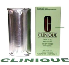 CLINIQUE Facial Soap BAR Extra-Mild for Very Dry Skin (5.2oz/150gm) FULL SIZE