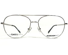 Marchon NYC M-800 046 Silver Aviator Metal Optical Eyeglasses Frame 53-15-140