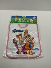 Hanna Barbera Vintage The Flintstones Terry Cloth Bib