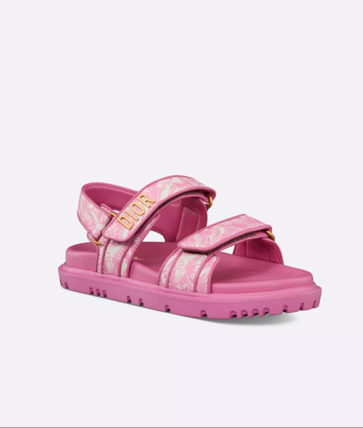 Christian Dior Sandales Femme DiorAct Cuir d'agneau Rose Fuchsia Taille 38,5/8,5