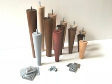 4x New Wooden Cone Furniture legs feet for sofa chair table stool cabinet chest 