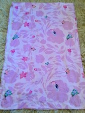 Disney Princess Twin Flat Sheet Ocean Ariel mermaid Lilo stitch PINK
