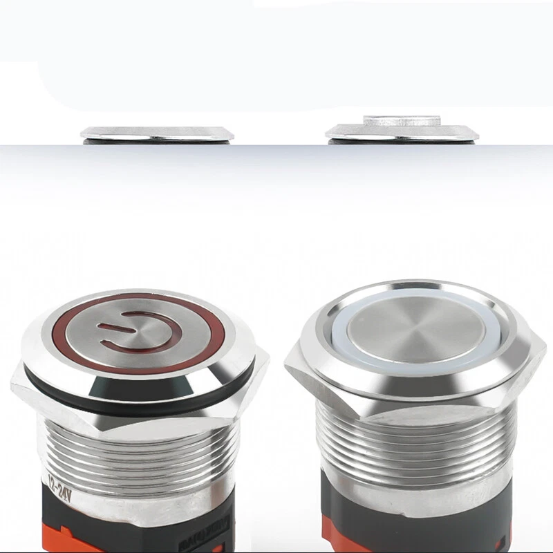 16/19/22/25mm LED Push Button Switch Momentary Latching On/Off Waterproof Metal - Image 3 of 4