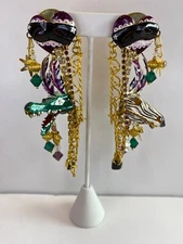 Lunch at the Ritz Clip Earrings Masquerade