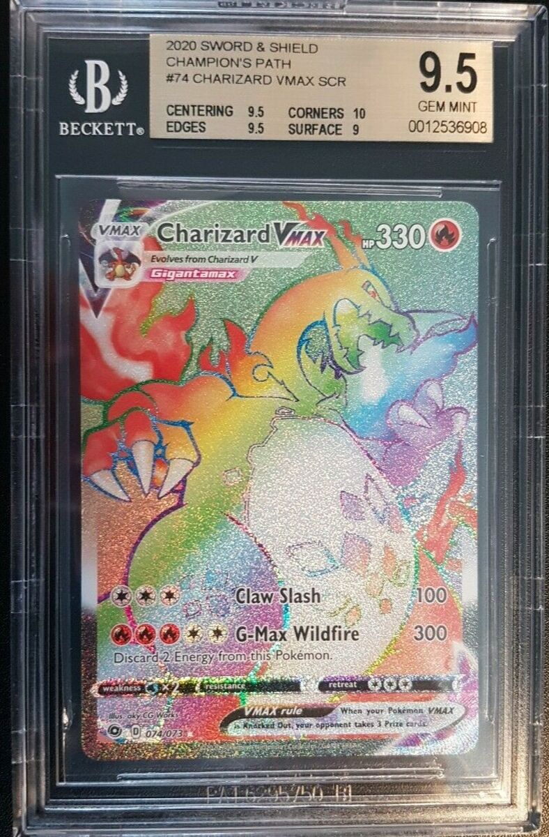 Charizard 074/073 VMAX Secret Rare Champion's Path Pokemon Charizard 074/073 VMAX Secret Rare Champion's Path Pokemon