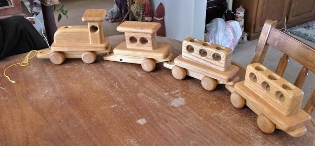 wooden train set canada