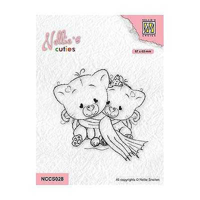 NELLIE'S Transparent Stempel Motivstempel Clear Stamp, Katzen unter einem warmen
