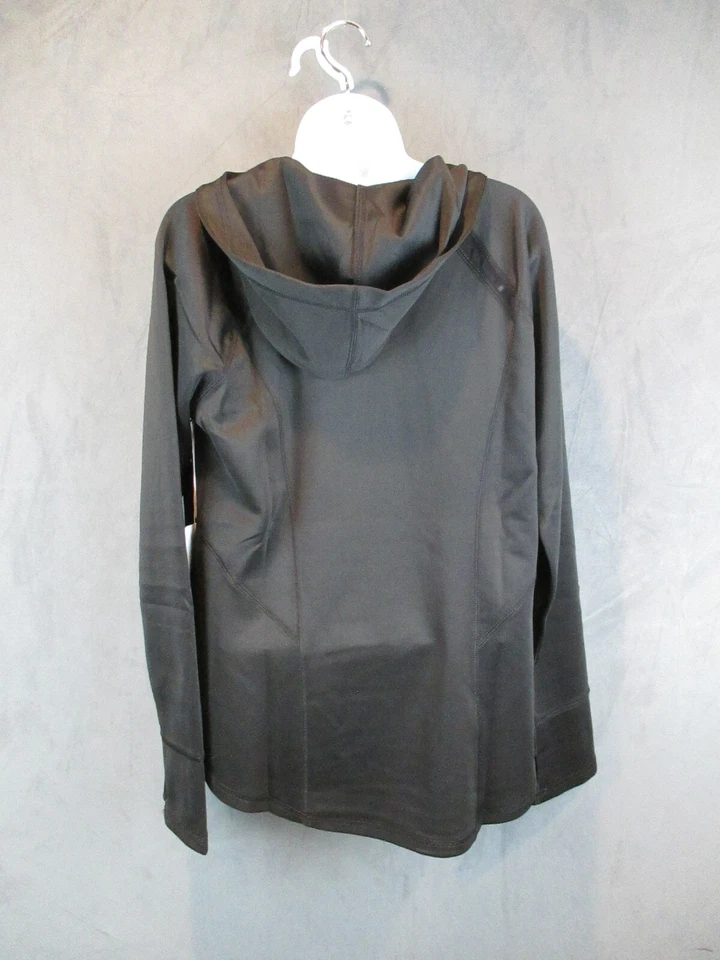 NYDJ Shirt Womens Large Black Scuba Hooded Activewear Base Layer Stretch Sporty - Image 4 of 4