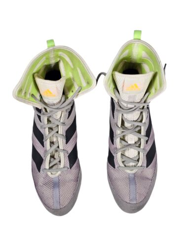 Stivali da boxe Adidas Box Hog 3 grigi neri verdi taglia US 9,5 EU 42,5 UK 8,5 scarpe - Foto 2 di 8